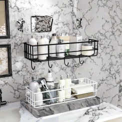 Eco Friendly Metal Shower Shelves Set