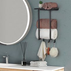 Wall Mounted Modern Single Bathrobe Rack Towel Hook