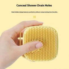 Eco Friendly Silicone Shower Soft Brush with Shampoo Dispenser Set
