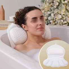 Eco friendly Machine Washable Butterfly 3D Mesh Bathtub Pillow with Suction Cup