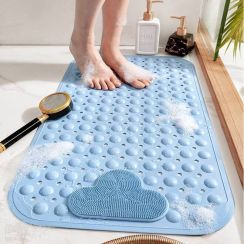 Anti Slip Bath Mat with Suction Cups and Drainage Holes
